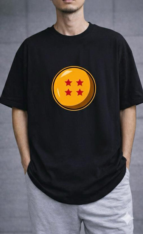 Dragon Ball – 4 Star Dragon Ball Logo Oversize Tişört