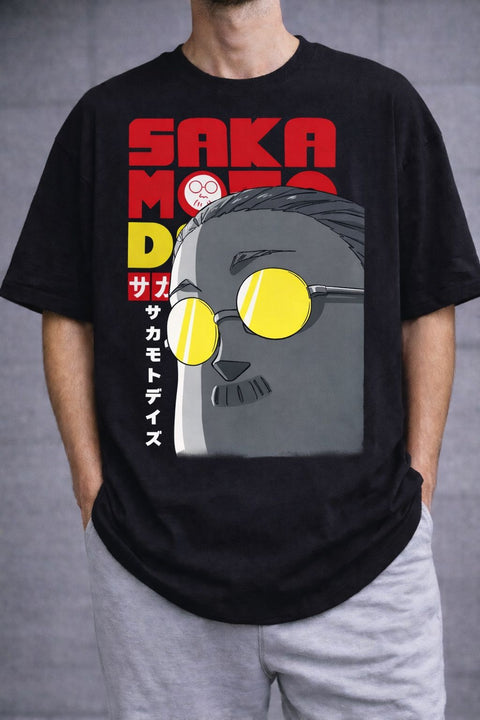 Sakamoto Days – Sakamoto Cartoon Panel Oversize Tişört