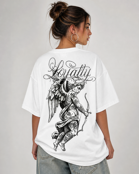 Loyalty Melek Baskılı Oversize Tişört