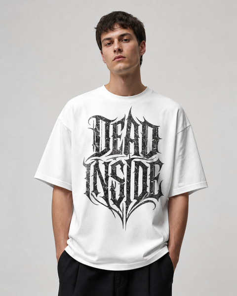 Dead Insıde Baskılı Oversize Tişört
